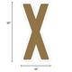 Gold Letter (X) Corrugated Plastic Yard Sign, 30in